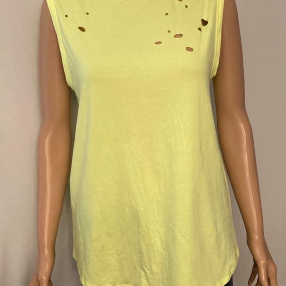 7th Ray Distressed Tee Tank NEW